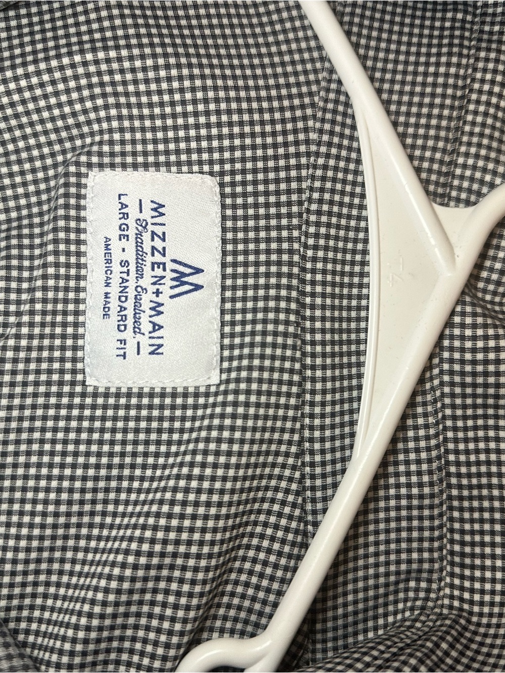 Mizzen+Main Black & White Small Gingham Button-Up Shirt